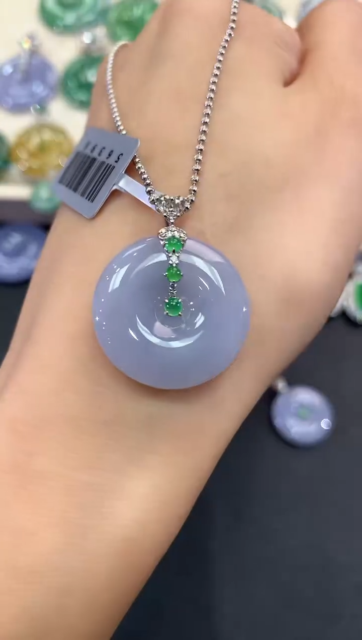 【闪购商品】翡翠吊坠(不含链)18K金镶嵌 a37多样性一件紫货有色差