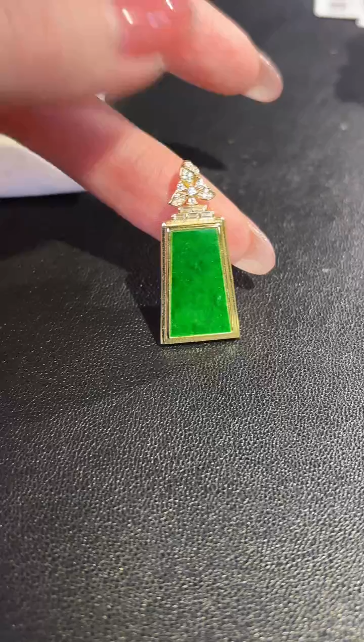 【闪购商品】翡翠颈饰银S925镶嵌缅料A货/支持复检/一件