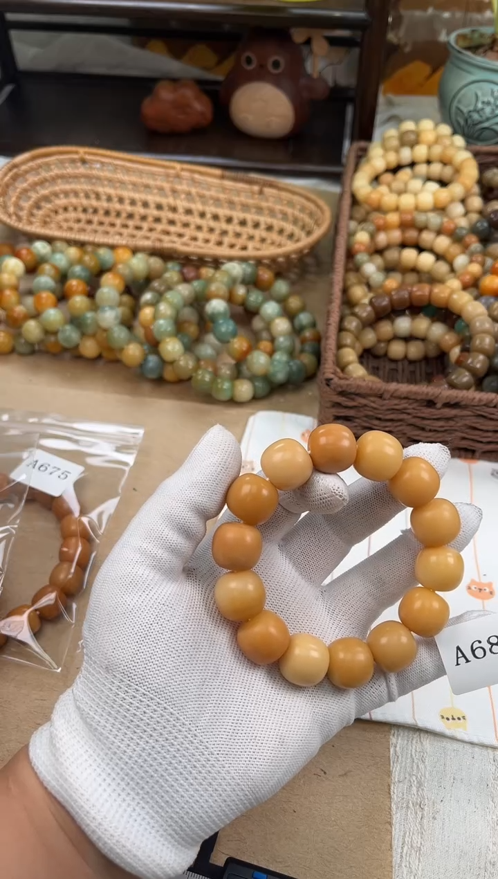 手串菩提根/象牙果a680干磨落地果微瑕18