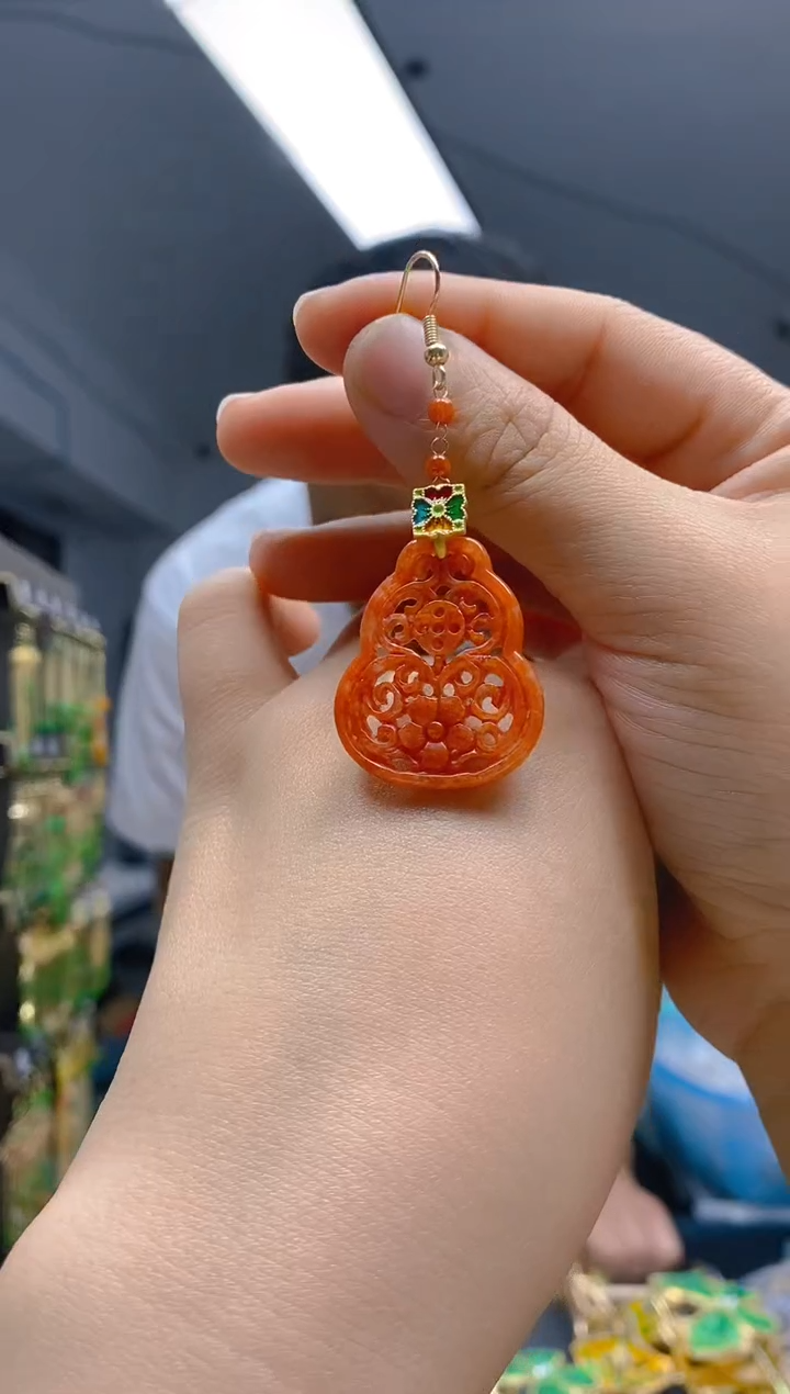 【闪购商品】翡翠耳饰合金195翡翠耳钩一个