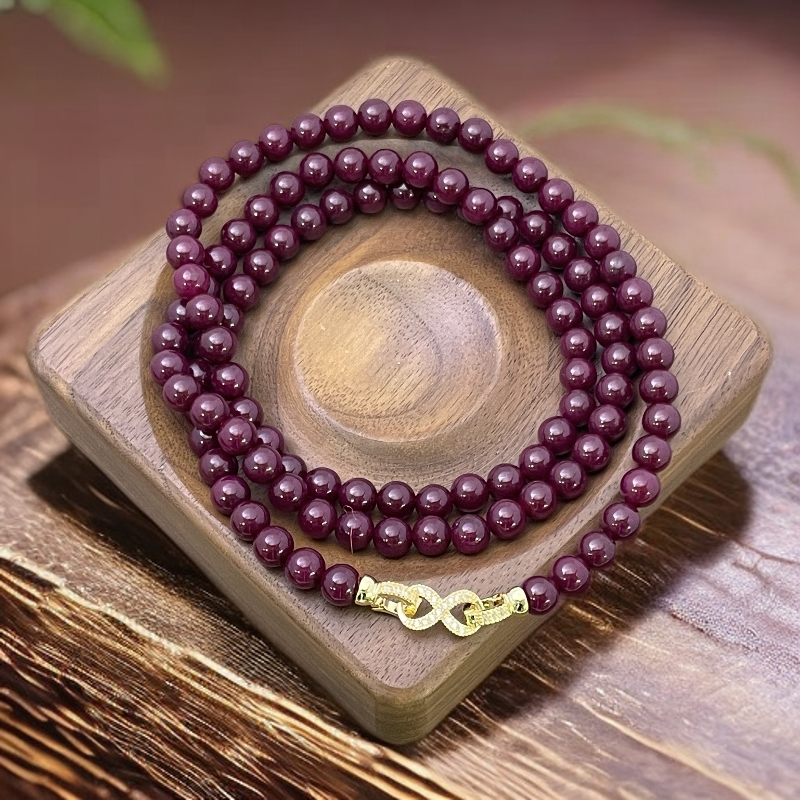 【仟璨珠宝】南非产地 035 南非玖红108颗6mm