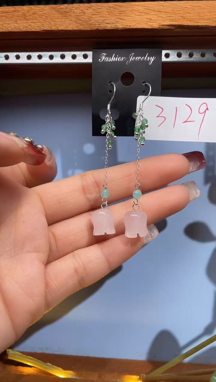 【闪购商品】紫晶耳饰银S925镶嵌喜欢拍