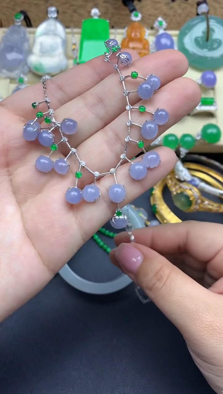 【闪购商品】翡翠颈饰18K金镶嵌545-中国好珍宝