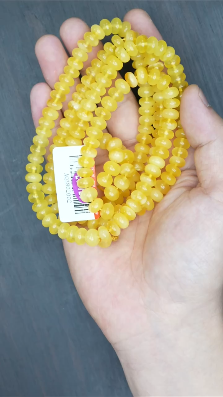 【闪购商品】琥珀裸石未镶嵌蜜蜡算盘珠108