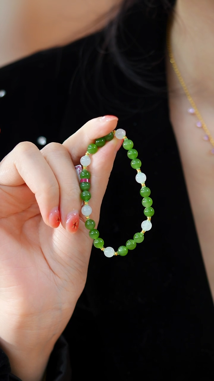 吊坠(不含链)未镶嵌和田玉碧玉手串HNZ14145