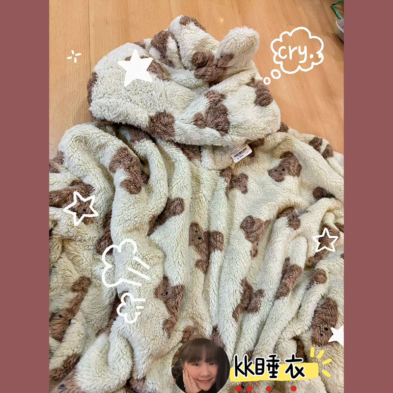 700-750厚款冬季长袖睡袍冬季少女睡衣卡通风卡通动漫00