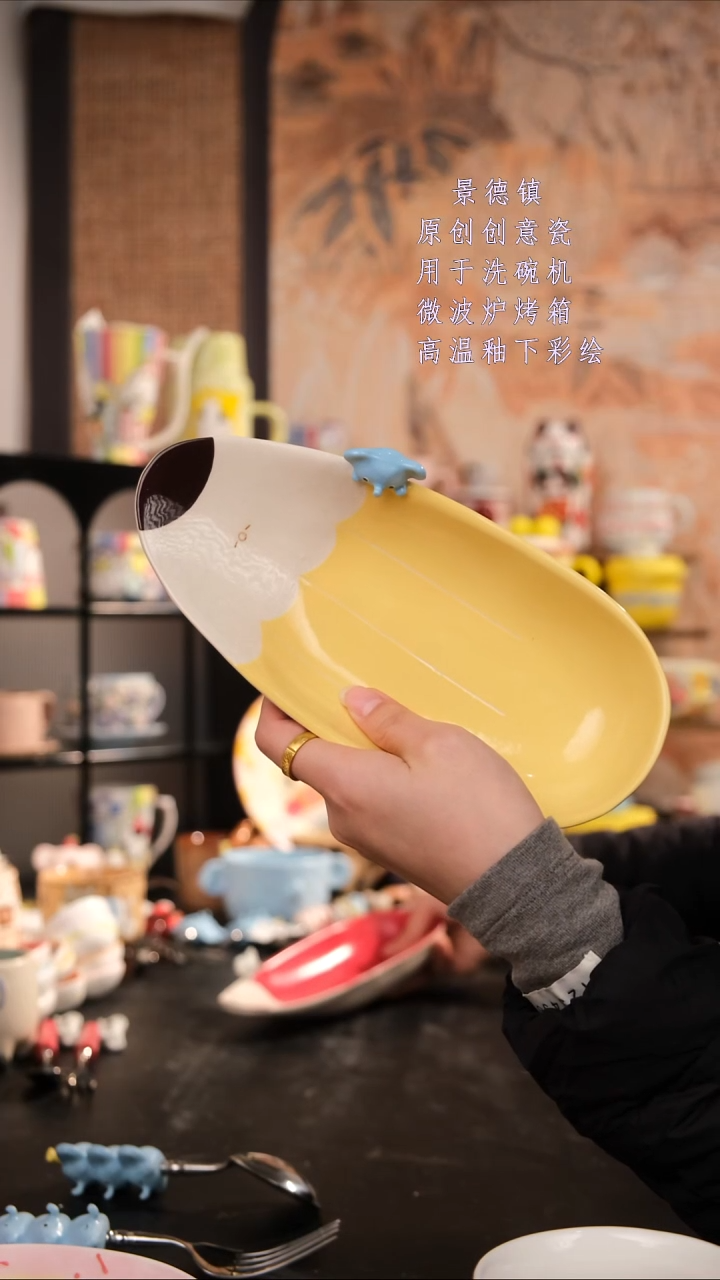 摆件陶旺的可以手工手绘设计师款