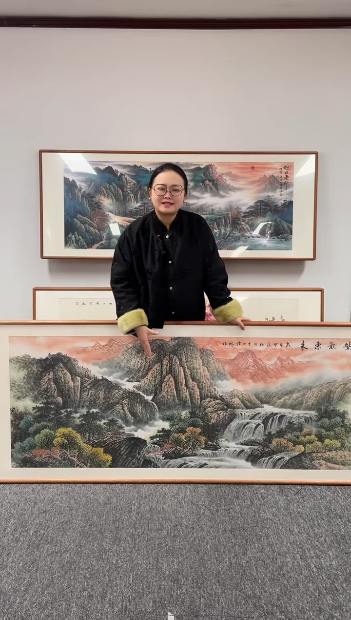 【闪购商品】国画紫气东来210*80刘佳林老师