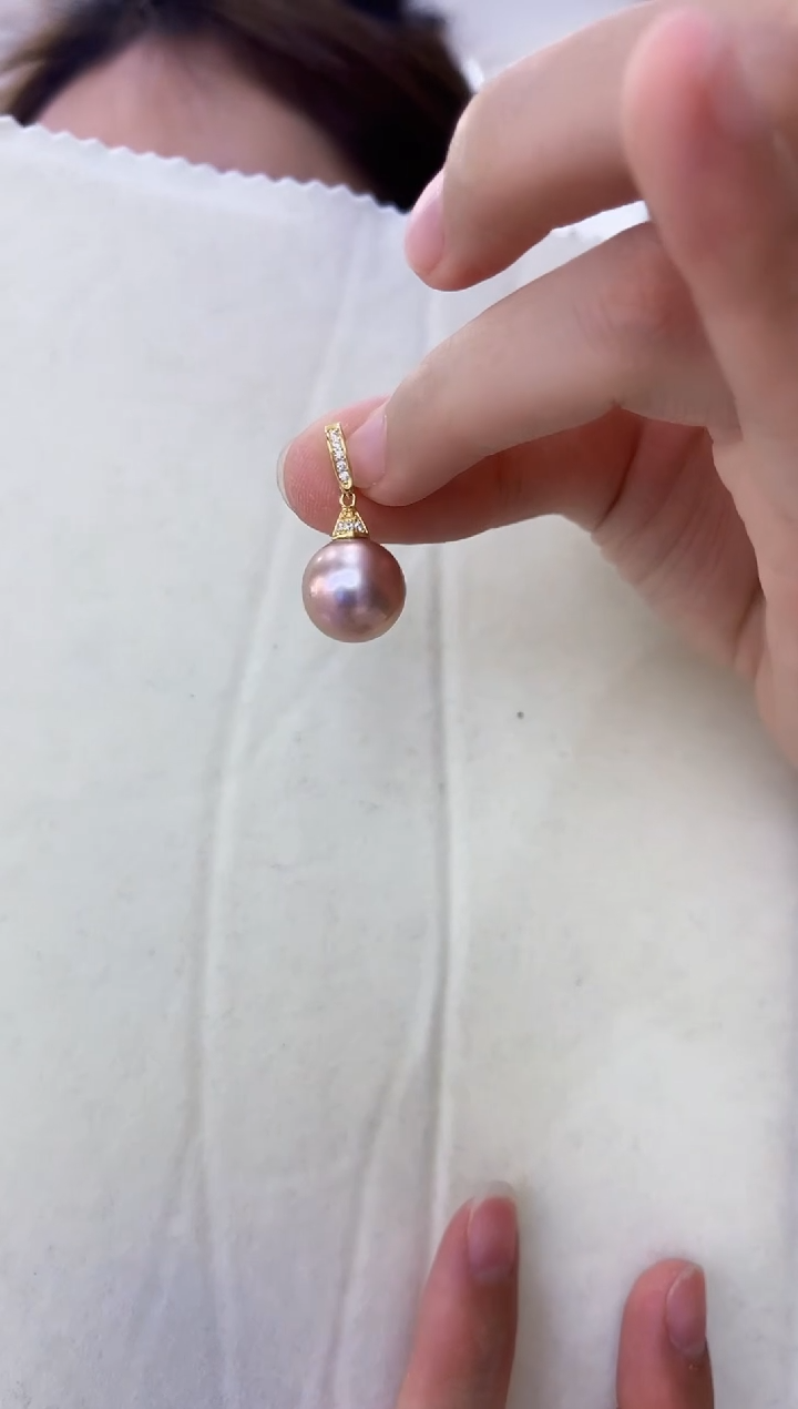 【闪购商品】淡水珍珠吊坠(赠链)银S925镶嵌吊坠