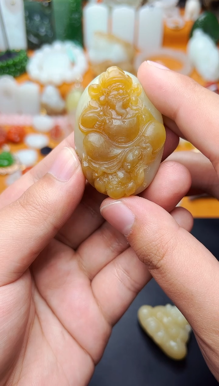 【闪购商品】和田玉挂件未镶嵌财神 【定制】01 