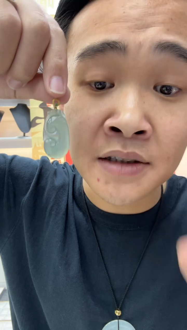 【闪购商品】翡翠颈饰18K金镶嵌天然翡翠A货孤品一件