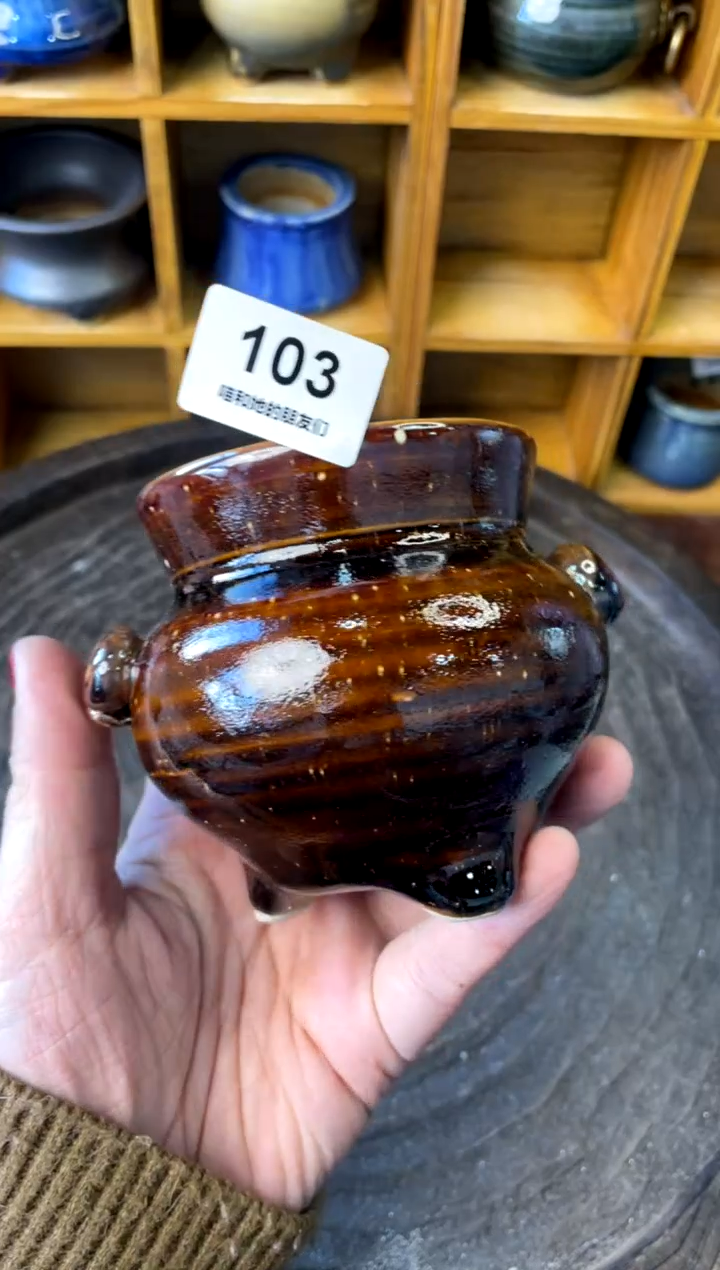 【闪购商品】陶103 内口7【喵喵团圆多肉盆】