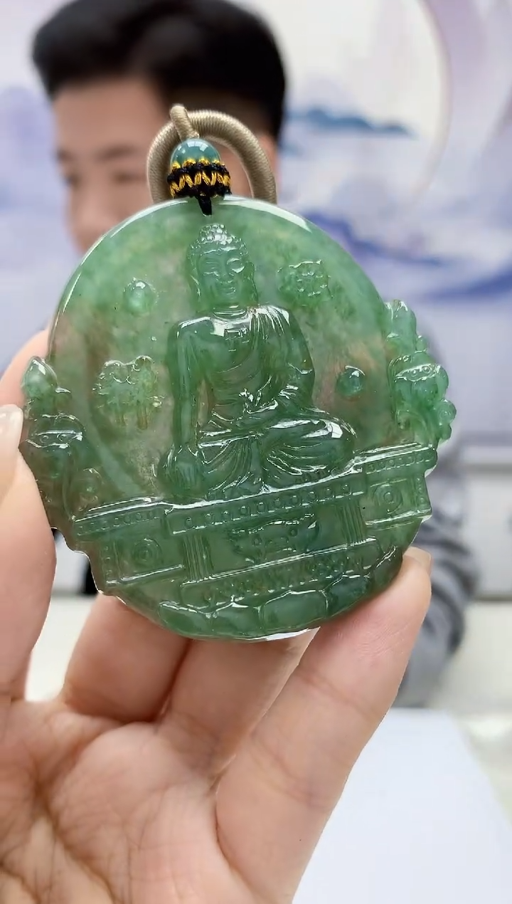 【闪购商品】定制翡翠未镶嵌4917kk-毛货挂件85