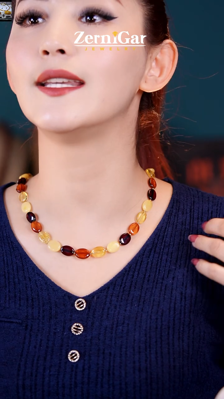 【闪购商品】琥珀颈饰未镶嵌天然琥珀项链