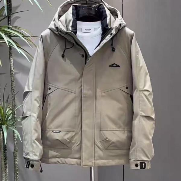 7199潮牌冲锋衣连帽防寒服休闲时尚百搭潮流加厚冬季男士短款