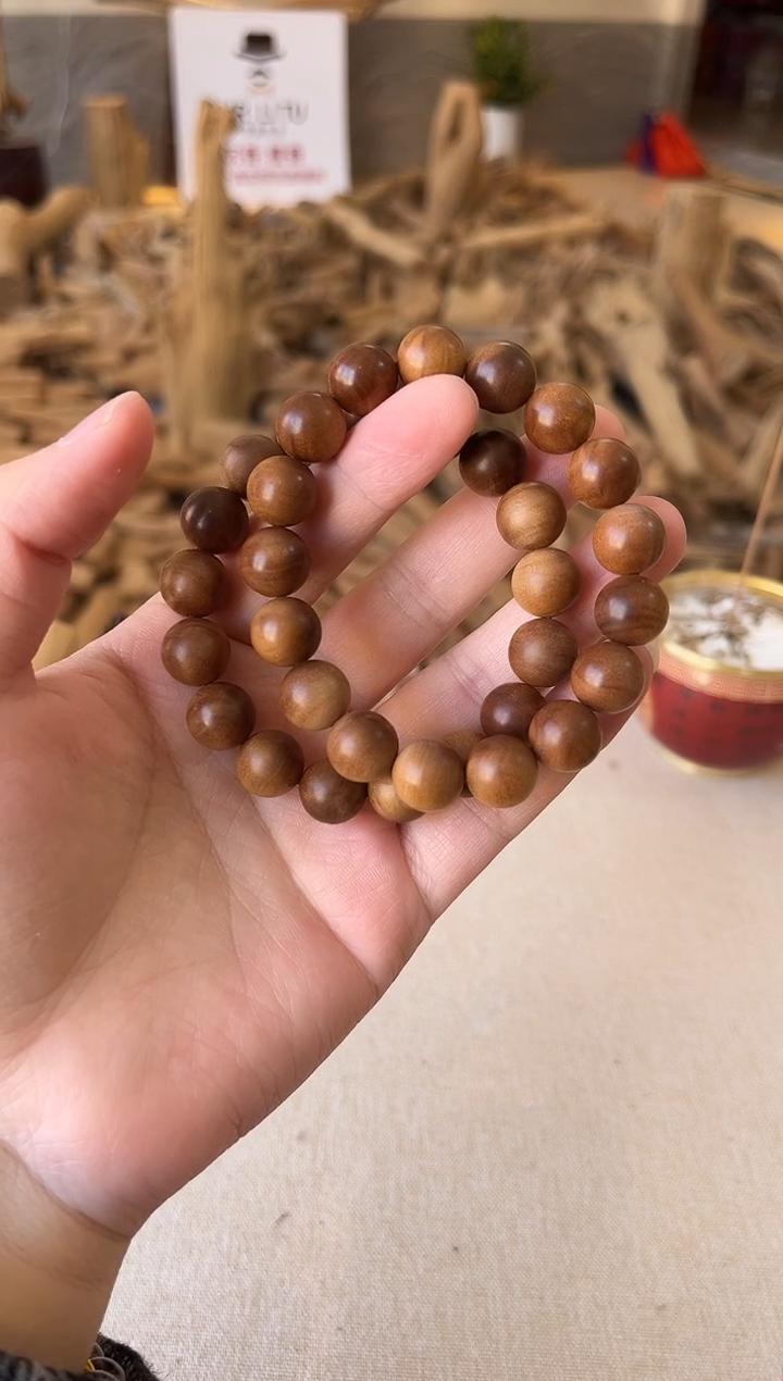 檀香木手串/手链正区老山檀 宾利1.2横纹 黑肉沉水 货中 发其一