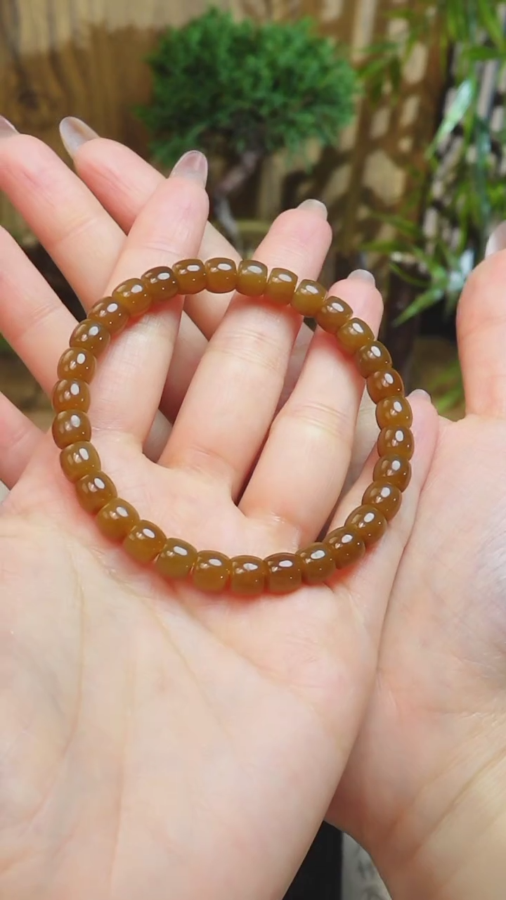 【闪购商品】和田玉手串未镶嵌新疆且末糖直切行珠