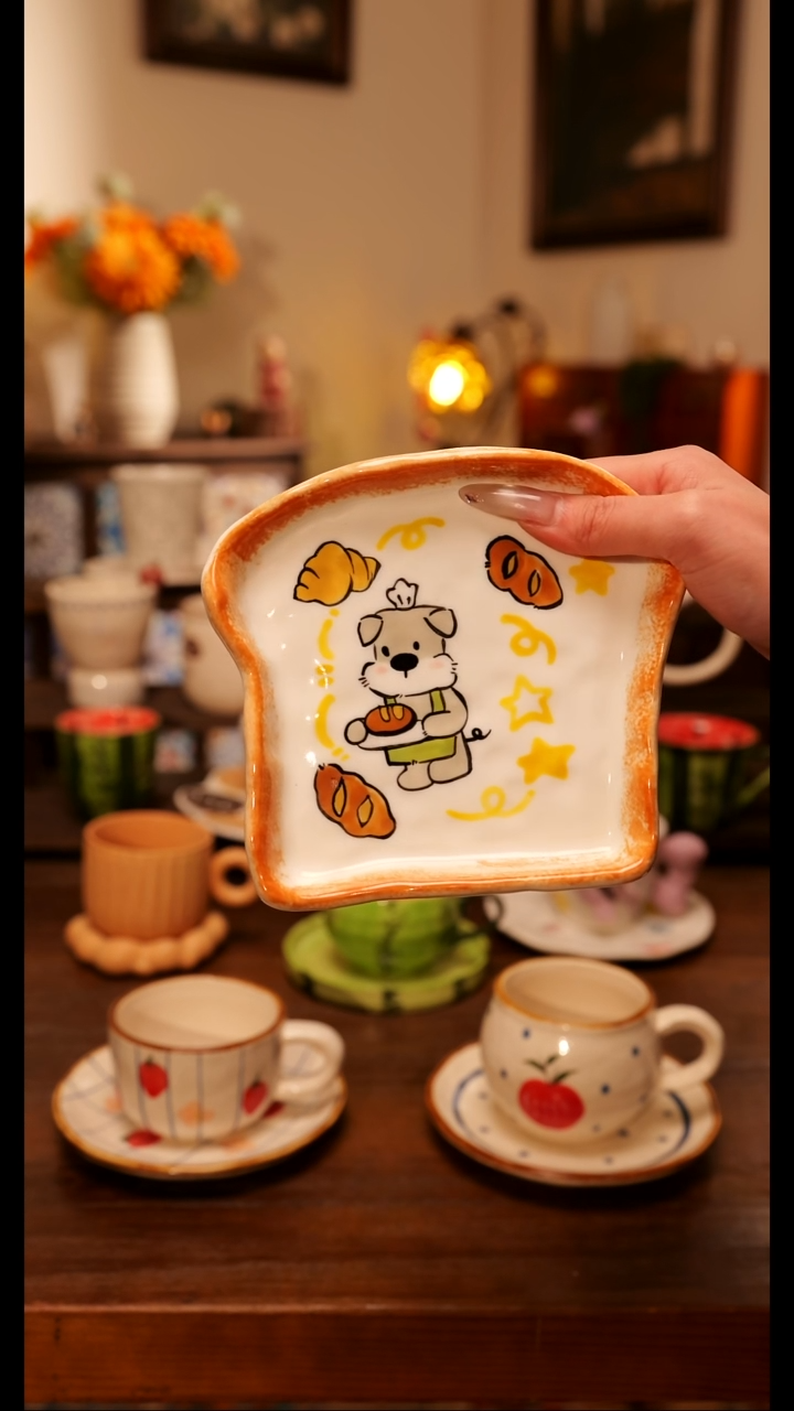 陶便携款景德镇手作盘子