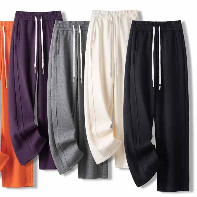 【700克加绒加厚】2025冬季新款新疆长绒棉精修版窄版阔腿裤休闲