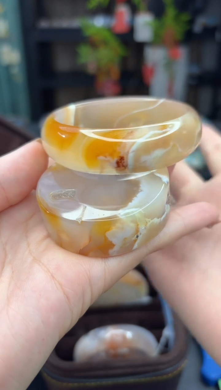 【闪购商品】石英质玉手镯未镶嵌60（53圈赠送镯心）