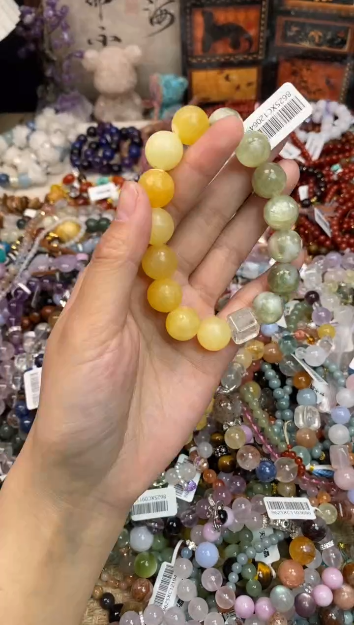 未镶嵌方解石-水晶手串147