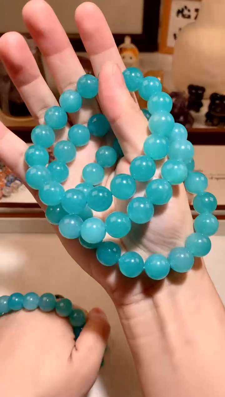 手串未镶嵌天河石 天河石手串 约12mm 多样性发一