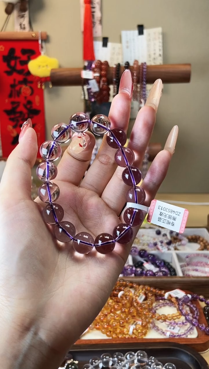 【闪购商品】水晶手串未镶嵌13mm巴西紫水晶