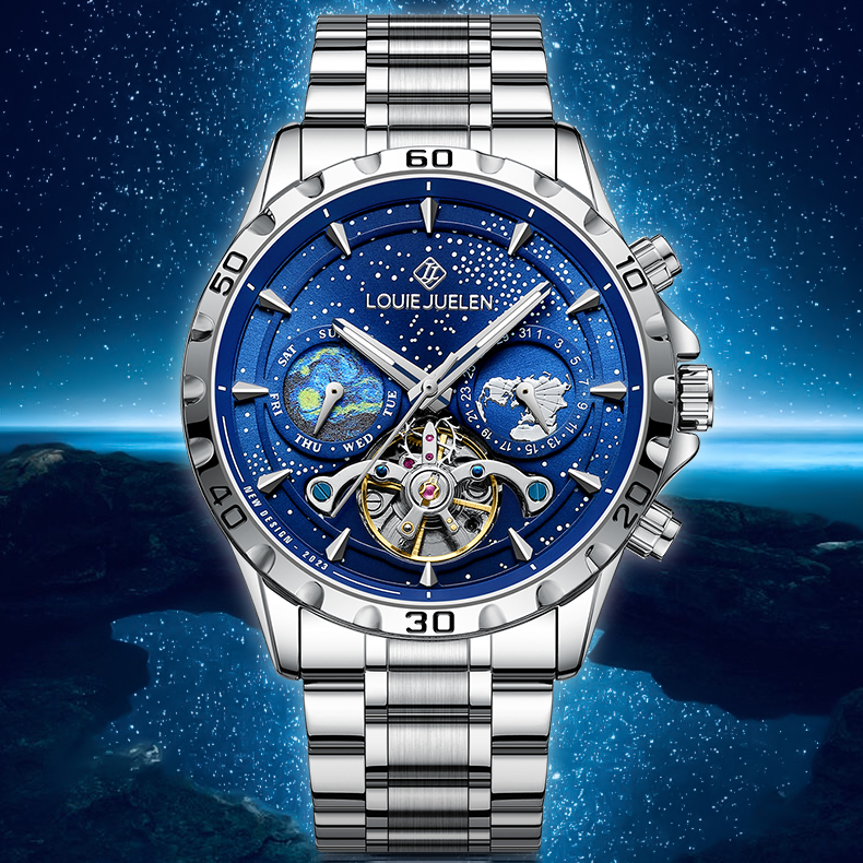 路易爵伦(LOUIEJUELEN) 星辰大海系列-9405 男士机械腕表 ss DZX