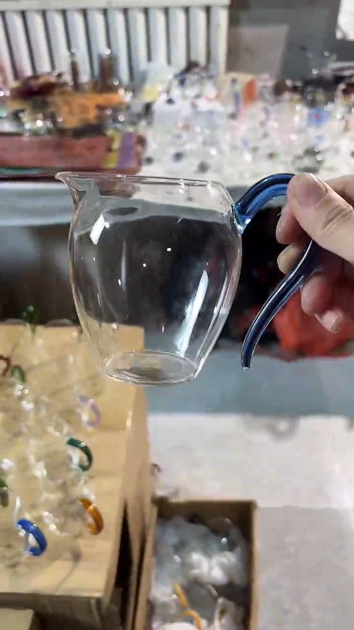 手工艺品琉璃怡然公杯蓝把