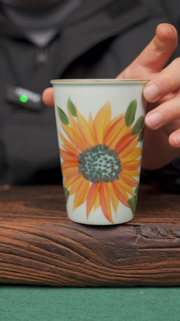 【闪购商品】瓷片35寻一缕瓷香杯釉下手工手绘瓷器