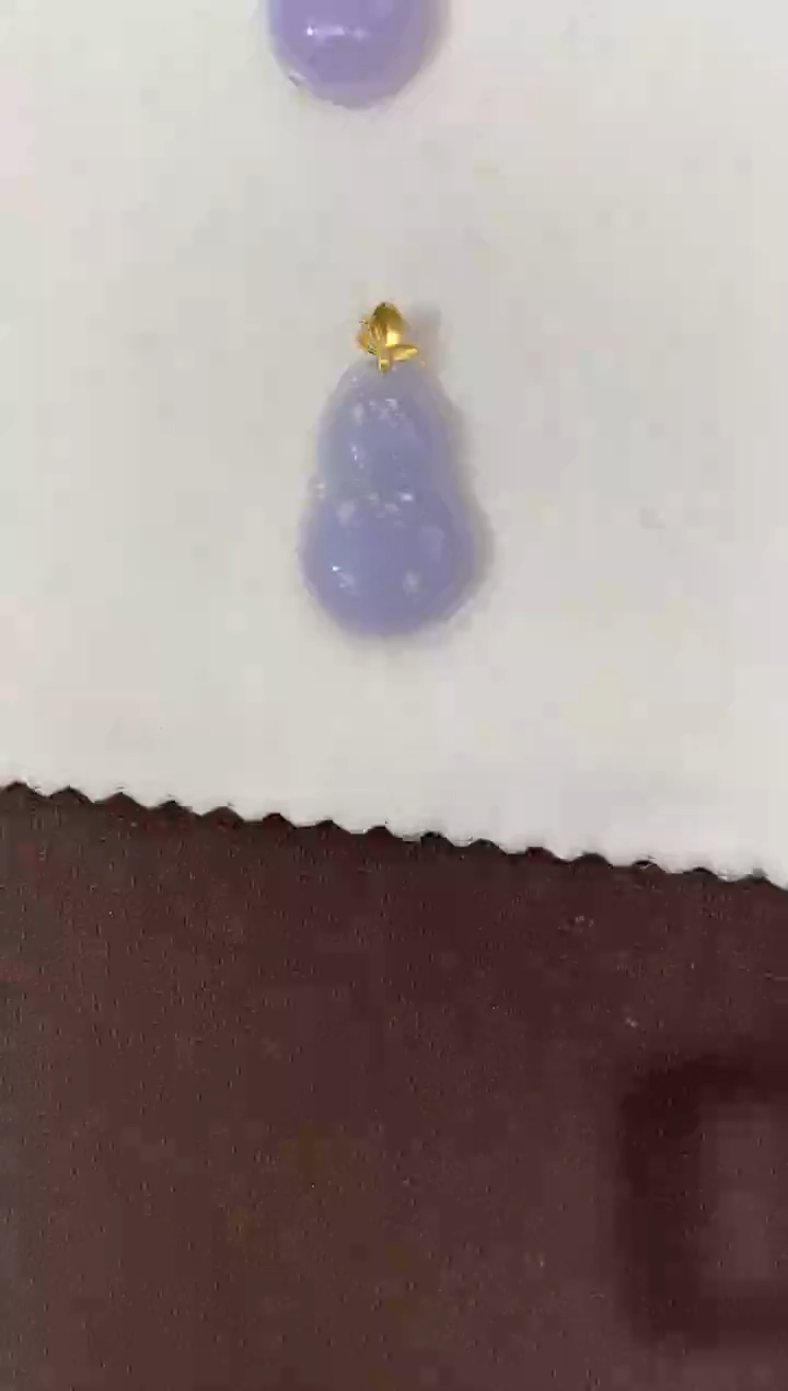 翡翠18K金镶嵌颈饰天然缅甸a货翡翠