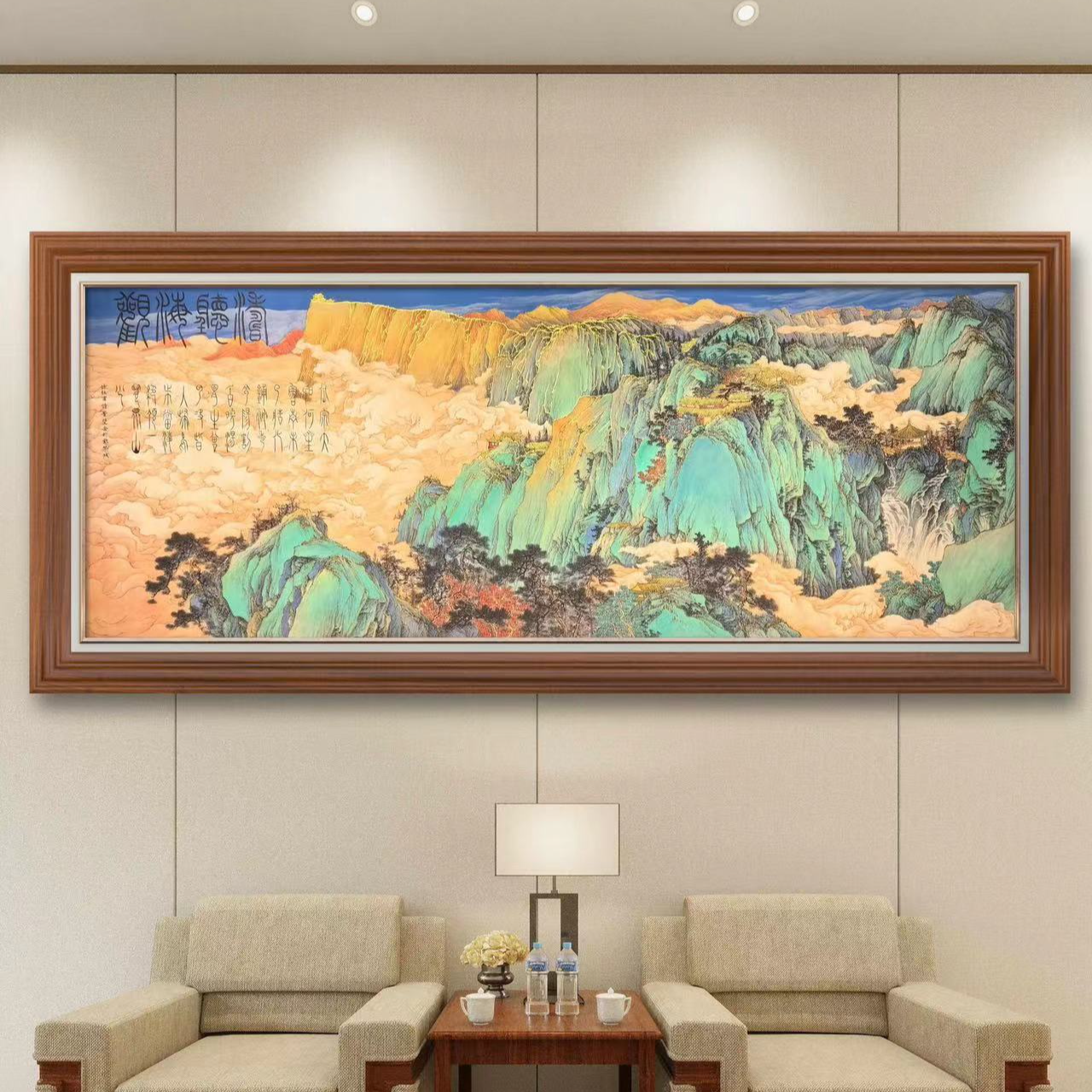 刘洪泰工笔画作《观海听涛》