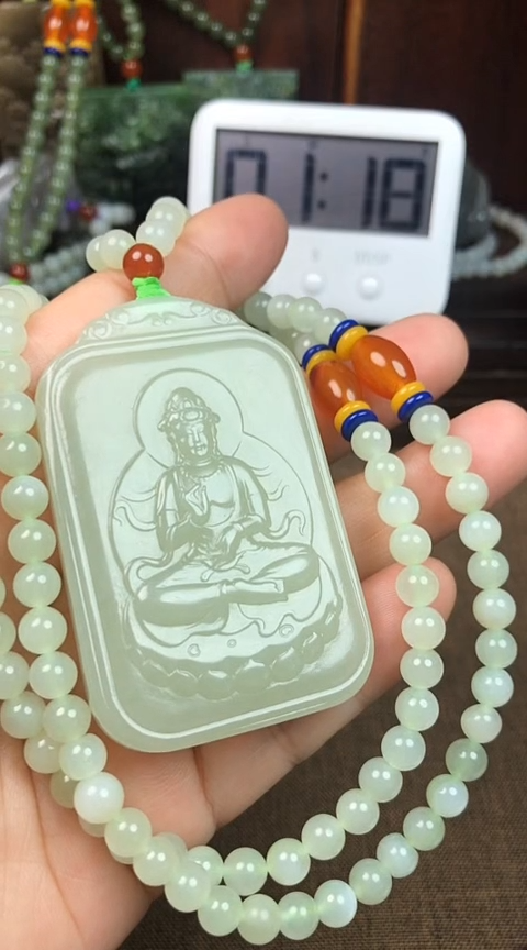 和田玉未镶嵌颈饰 8288王