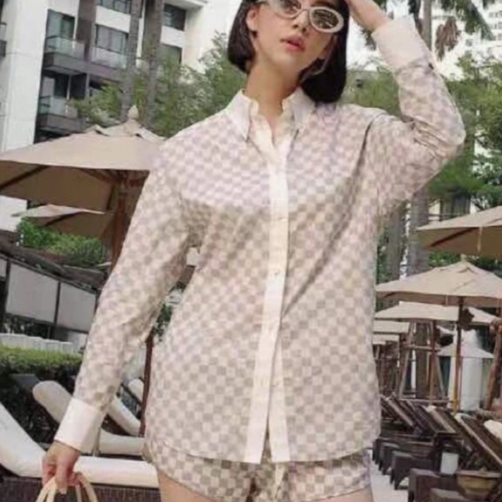 未使用 LouisVuitton/路易威登 汤/P235603760/经典logo衬衫 34