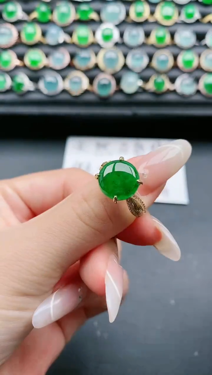 【闪购商品】翡翠戒指银S925镶嵌1111111