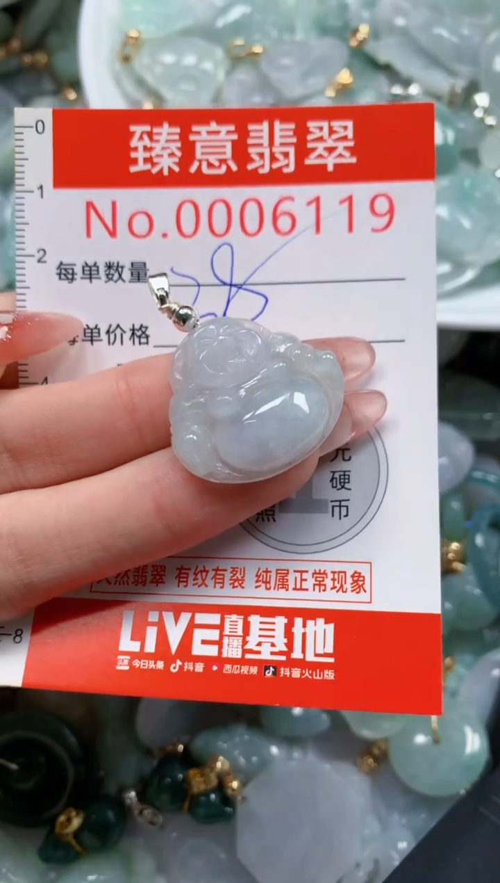 翡翠未镶嵌吊坠(不含链)6119