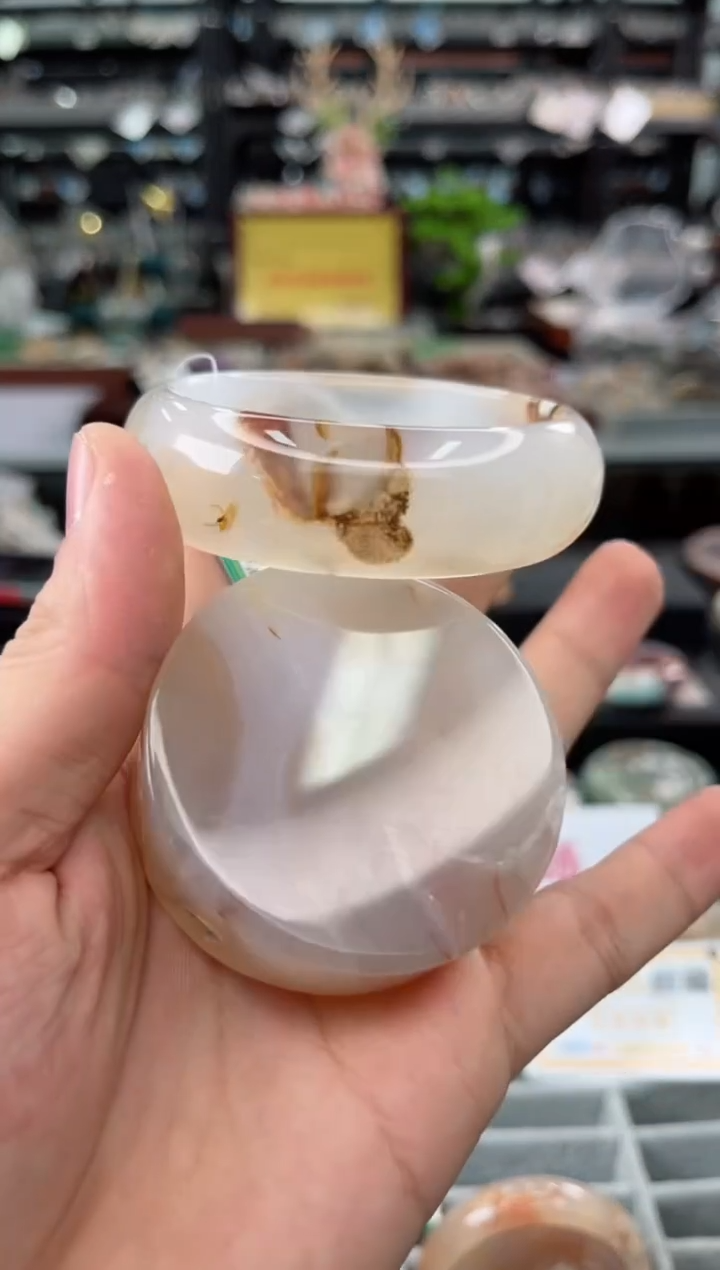 【闪购商品】石英质玉手镯未镶嵌57圈口（赠品镯心）3563272