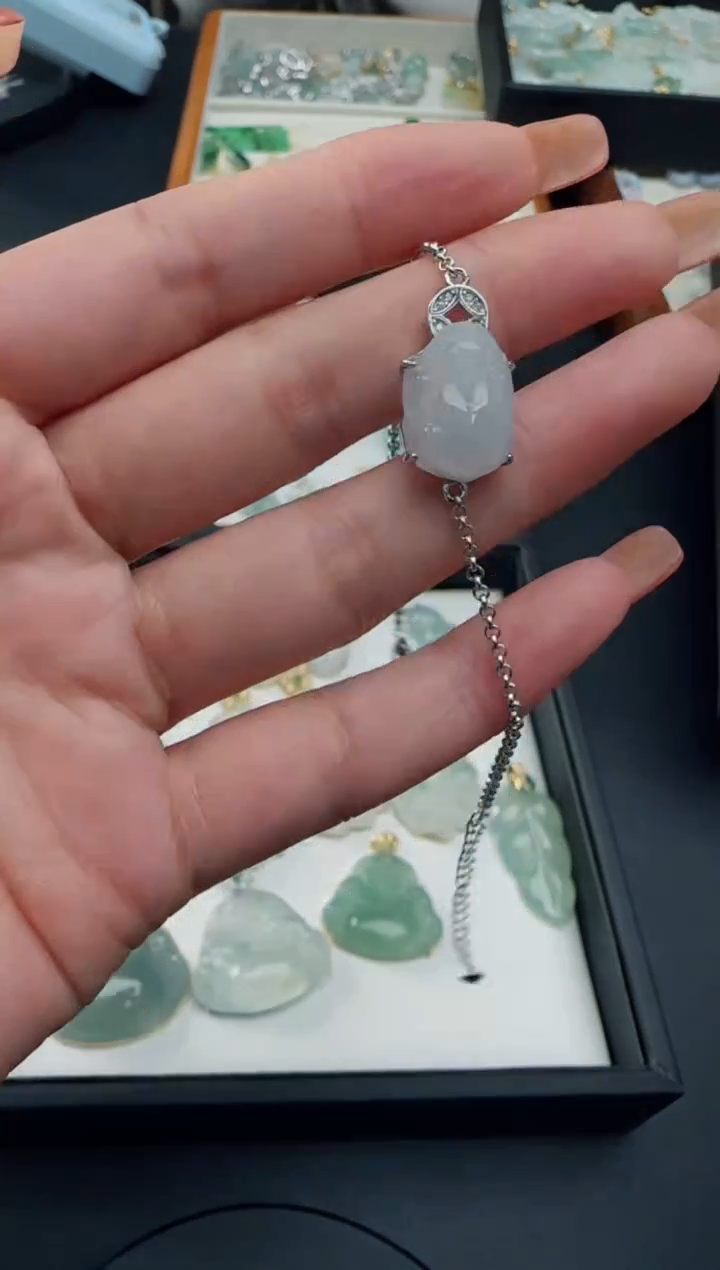 【闪购商品】翡翠颈饰银S925镶嵌TZG0118194