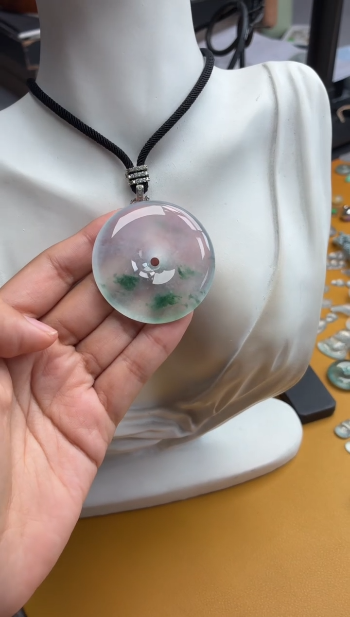 吊坠(不含链)未镶嵌翡翠46 平安扣 45.4 8.7