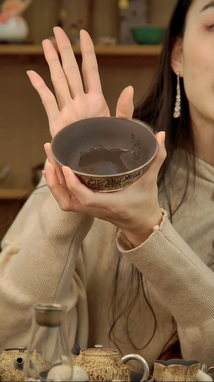 言野手作 粉引仿古万贯钱财壶承