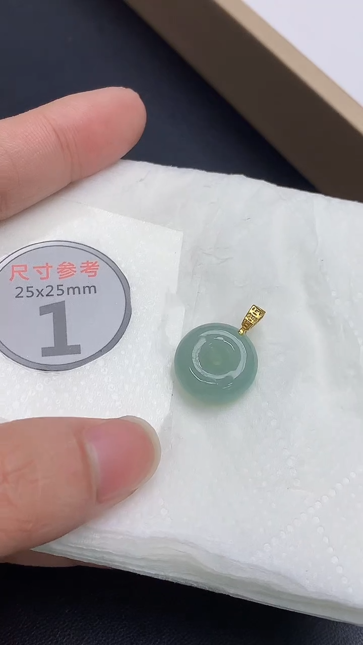 颈饰银S925镶嵌翡翠天然缅甸A货百元以上9元证书费自理