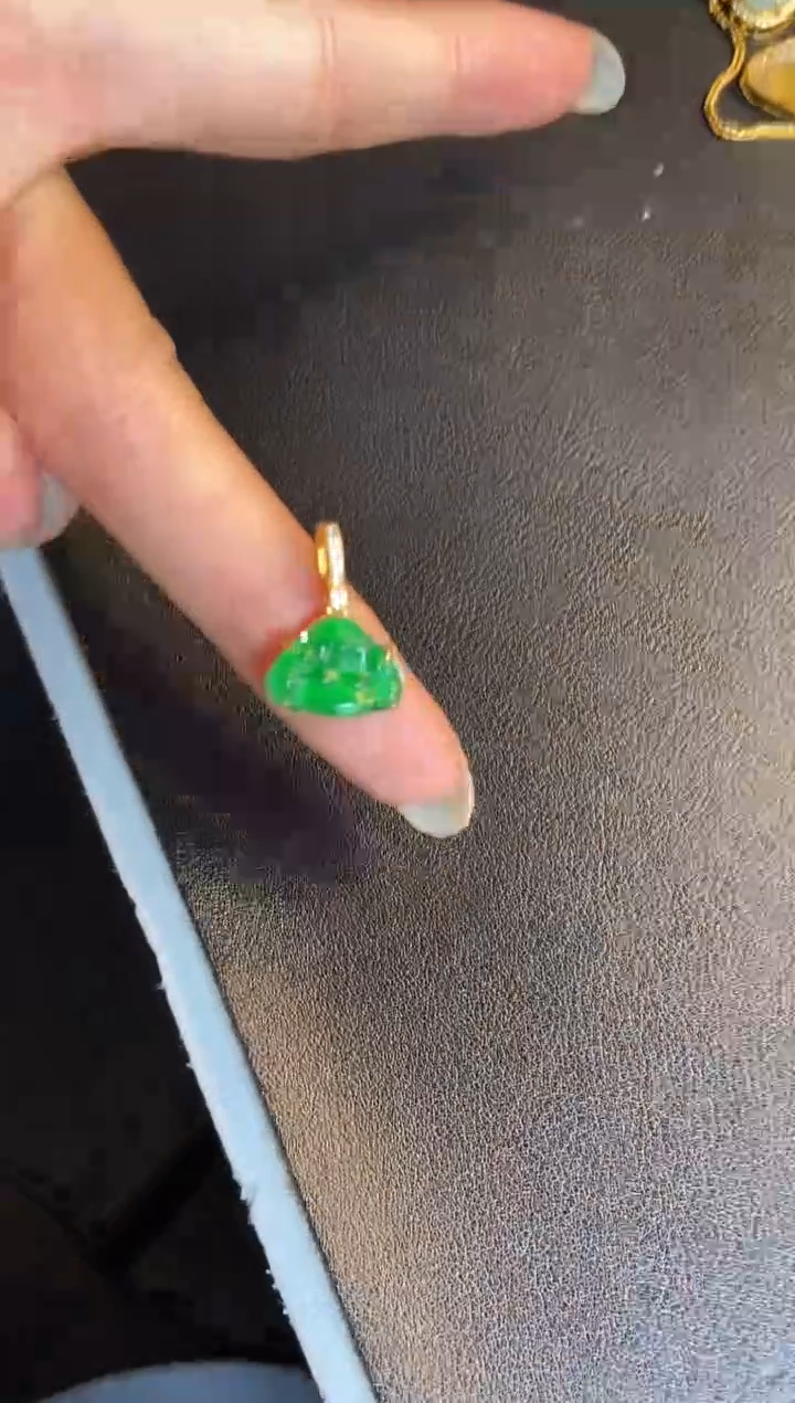 吊坠(不含链)银S925镶嵌翡翠1