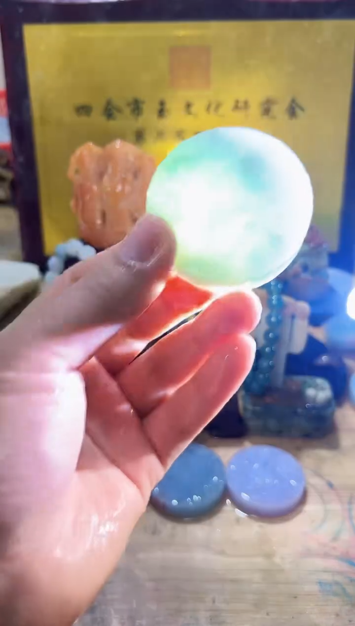 未镶嵌挂件翡翠A货常星7396