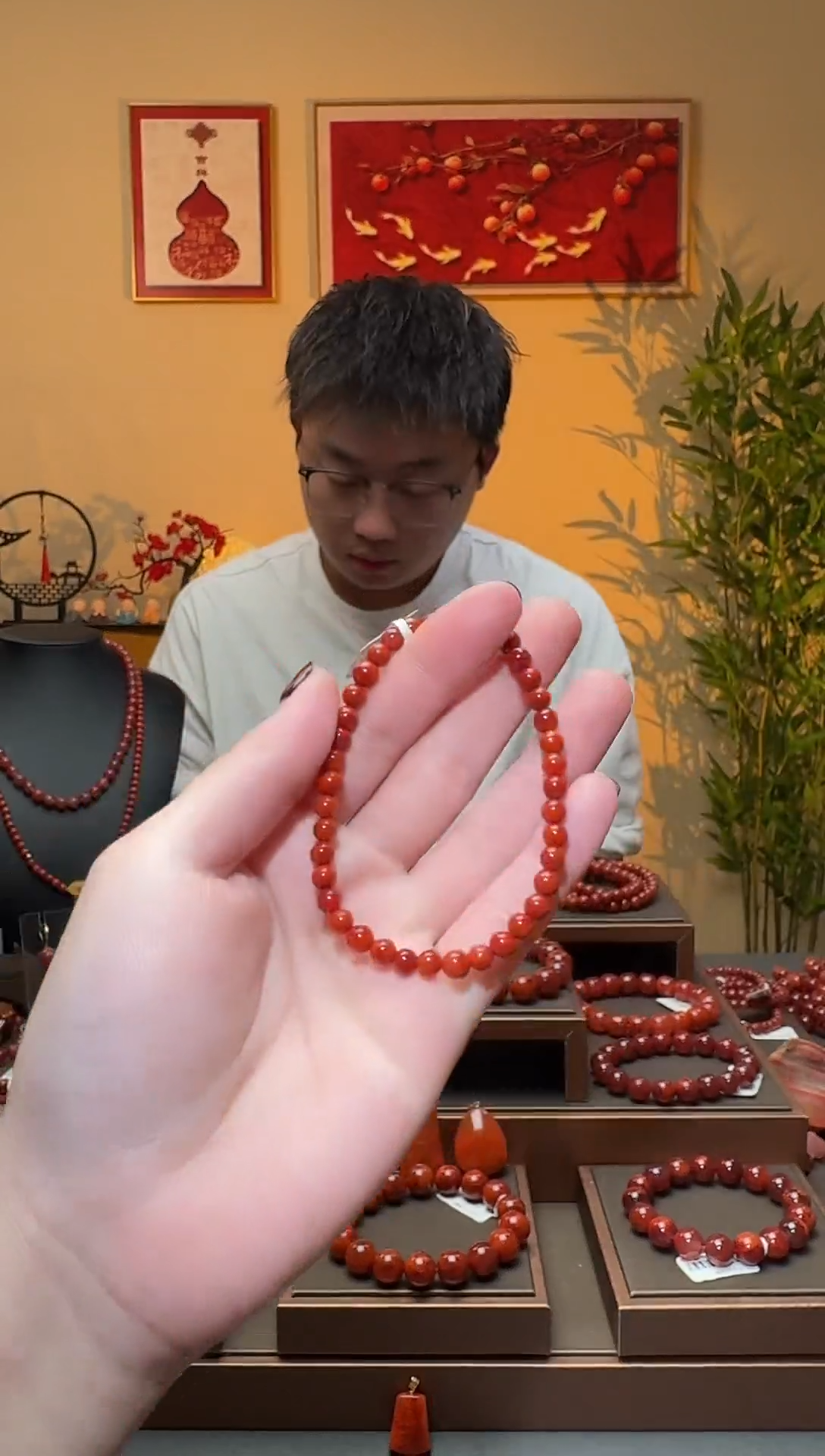 【闪购商品】南红玛瑙手串未镶嵌一条约5mm 多样性发货