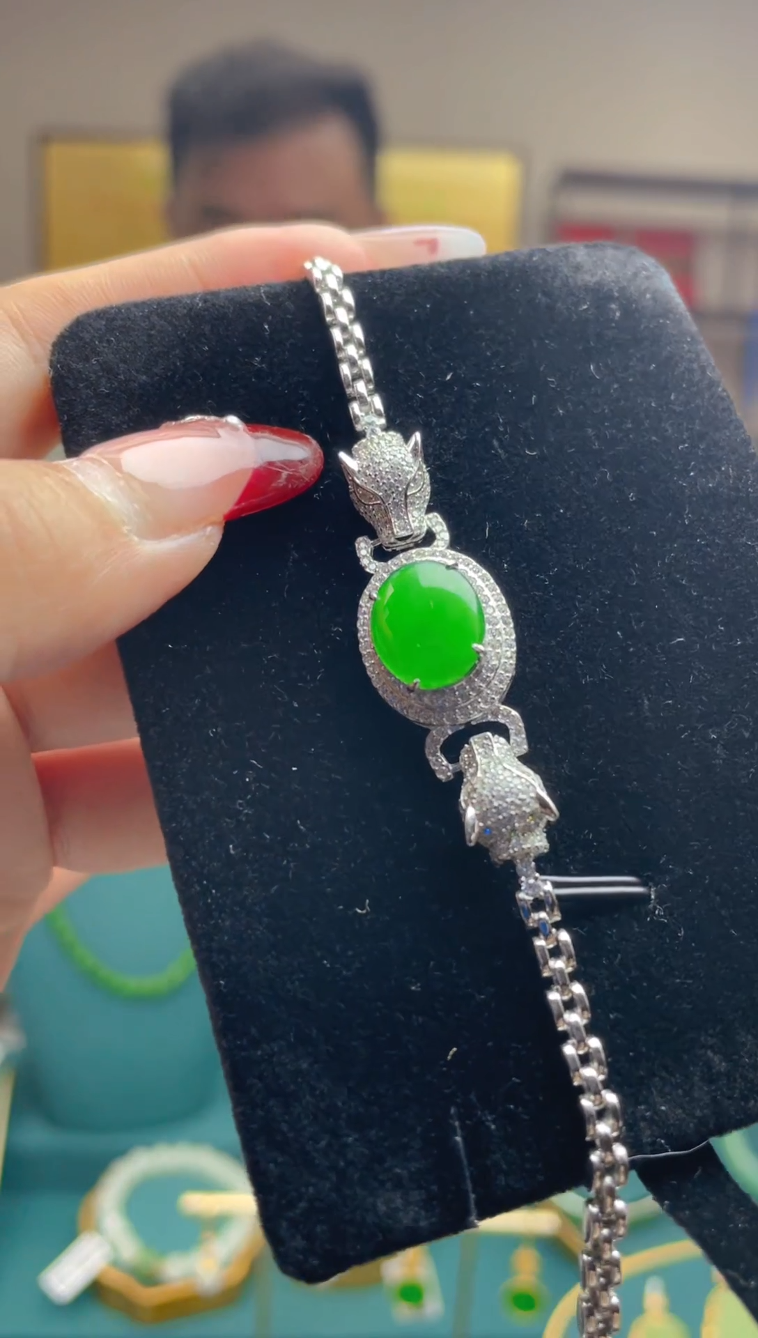 【闪购商品】翡翠颈饰银S925镶嵌天然A货翡翠多样性发一