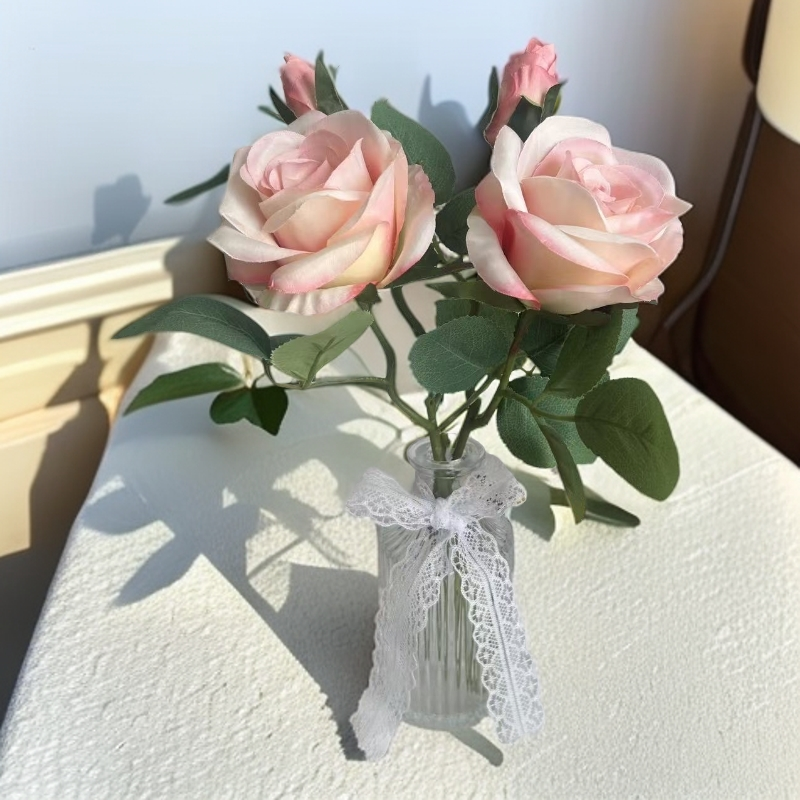 ins风高档玫瑰仿真花桌面客厅装饰拍照道具假花仿真花