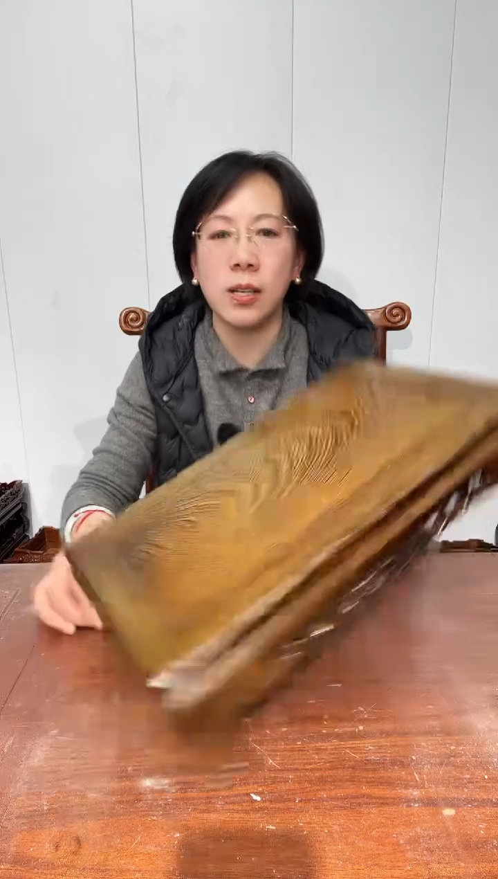 木飛*瑕疵处理鸡翅木长方底座 40*24*11 两个