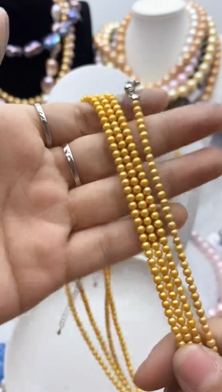 【闪购商品】淡水珍珠颈饰钛钢152