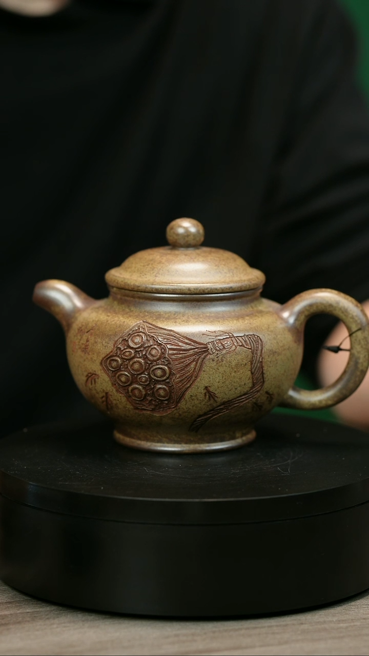 茶壶紫砂俊H2214李琴段泥莲蓬大掇只