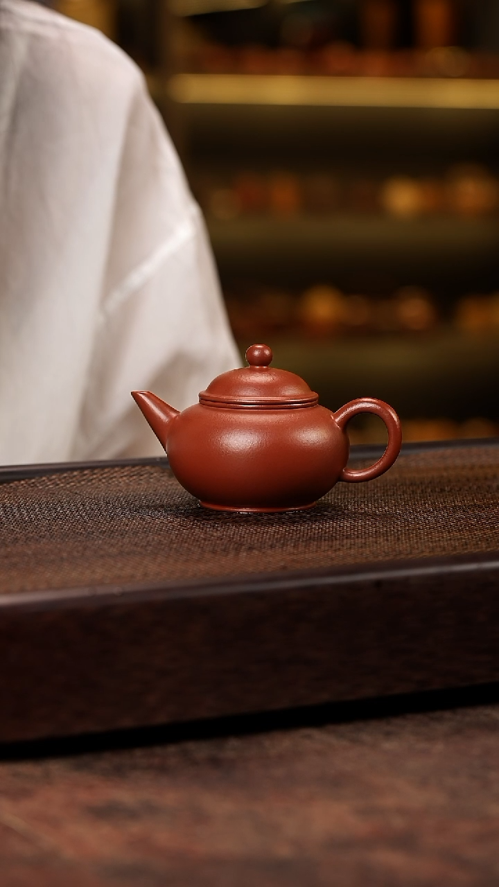 茶壶紫砂水平 送朱泥普洱杯 李丹 朱泥大红袍